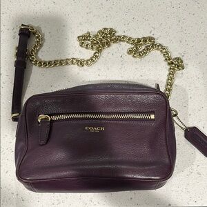 Coach Purple Leather Crossbody Bag